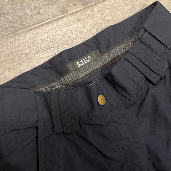 Navy blue utility style cargo pants. - Picture 2 of 8